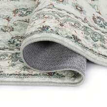 Washable Area Rug, Border Floral Rug Bo-Hemian Vintage Rug Paisley Floral Carpet Stain-Resistant Rug, Farmhouse Rugs Living Room Bedroom Dining Home Office - 米色-2x3 英尺 - 查看 7