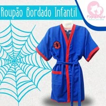 MeF Mae e Filho Children's Bathrobe For Teenagers Characters In Terry Cloth Fabric With Pocket And Embroidery - Paris Pink Embroidery - View 2