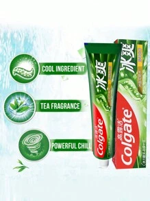 colgate Cooling Tea Scent Toothpaste, Triple Mint, Intense Coolness, Anti-Cavity, Strengthening Teeth,1 Pc (120g/4.23 Oz )