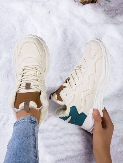 Zapatillas deportivas casuales y cálidas de estilo "Ins" unisex, nuevos zapatos de malla para pareja en invierno