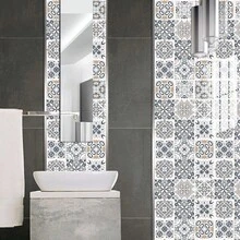 10 件/包即撕即贴 PVC 水晶马赛克瓷砖贴纸，防水防油装饰瓷砖贴花，适用于厨房、浴室、家居装修 DIY，有 10x10cm、15x15cm、20x20cm 尺寸可选 - 彩色 - 查看 6