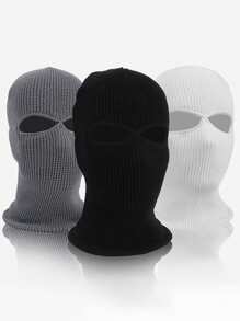 1Pc Motorcycle&Bicycle Riding Windproof Knit Hat Skiing Mask Warm Balaclava Full Face Cover Headwear Unisex Outdoor Sports Cycling Hiking Fishing Hat - Multicolor - View 2