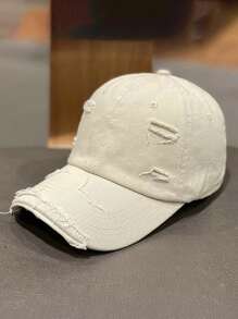 Casquette de baseball vintage américaine abîmée (distressage fait à la main, chaque casquette peut varier légèrement dans les détails de distressage), pour Halloween - Marron - Voir 13