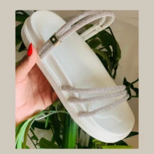 Women Flat Sandals - Màu be - Xem 1