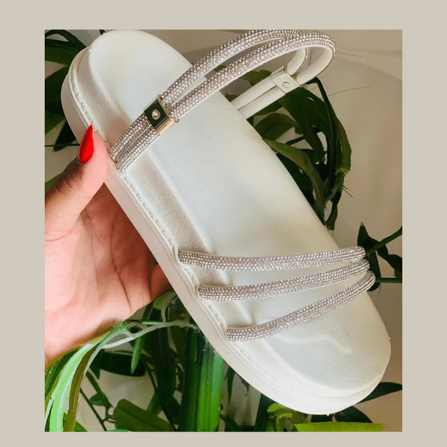 Women Flat Sandals - Màu be - Xem 1