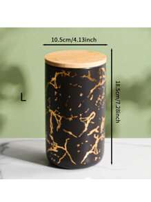 1 件陶瓷咖啡罐，适用于厨房，家用食品储存罐，厨房装饰，可用于谷物、大米、盐、香料，适合户外野餐、派对、礼物、生日 - 彩色 - 查看 25