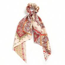 National Pattern Ribbon Style Korean Retro Floral Bow Hair Tie Fresh And Sweet Elegant Girls Ponytail Hair Tie - Multicolor - View 4