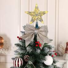 1pc/5.91in cho cây thông Noel cao 1,5cm và 1pc/8.66in cho cây thông Noel cao 1,8m, đèn LED trang trí Giáng sinh, đèn ngôi sao trang trí trên đỉnh cây thông Noel trong suốt, chạy bằng pin, hình ngôi sao 5 cánh, thích hợp cho cây thông, trang trí sân vườn và ngoài trời, đồ trang trí cây thông Noel lấp lánh, đèn dây ngôi sao 5 cánh LED cho sân, trang trí tiệc trong nhà, đồ trang trí Giáng sinh 5 sao - Nhiều màu - Xem 20