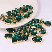 130 peças de strass de cristal de tamanhos variados, garras de vidro costuradas, enfeites de strass com parte traseira plana para artesanato faça você mesmo, roupas, sapatos, vestidos, acessórios de joias
