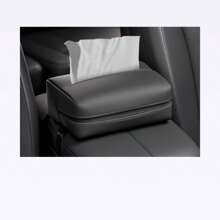Car Seat Back Hanging Tissue Box, Multifunctional Storage Bag, Sun Visor Tissue Paper Holder, Unisex - Black - View 5