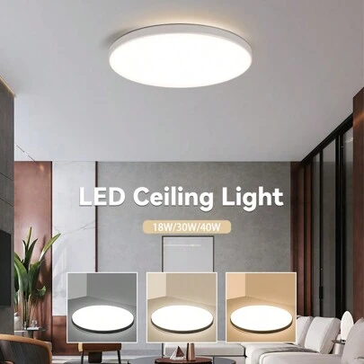 CANMEIJIA LED Ceiling Light, Minimalist & Fashionable, 220V Super Slim High Brightness, Suitable For Living Room, Bedroom, Kitchen, Balcony, Bathroom And Other Spaces. Available In 18W/30W/40W, Super Slim Design, Minimalist & Elegant, Highly Modern.