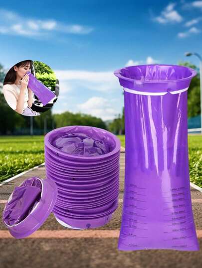 10Pcs Disposable Vomit Bags - Leak Proof Medical Grade, Portable Vomit Bags, 2000ml Per Pack, For Nausea, Travel Motion Sickness, Cars, Planes And Boats, Sports.
