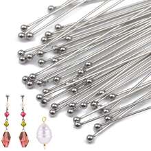 100 件铜球头针，圆头针，用于珠宝制作，可弯曲和切割，适用于 DIY 项链、手镯、耳环珠宝工艺品配件 - 彩色 - 查看 8