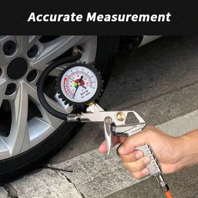 Ny däcktrycksmätare, däckpump med digital display, högprecisionsdäcktrycksövervakningssystem
