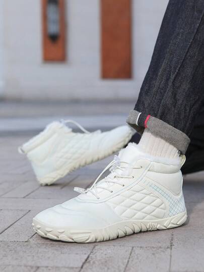 Winter Outdoor Snow Boots, Thicked, Non-Slip, Cold-Proof, Warm, Casual Ankle Boots For Trail Running
