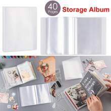 多用途 A6 尺寸照片存储相册，带 40 页书本活页夹口袋，用于剪贴簿、邮票、模具存储袋、照片卡整理保护袋
