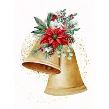 1 件圣诞祝福藤条花环圣诞装饰海报帆布画墙壁艺术画家居装饰无框架 - 彩色 - 查看 28