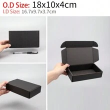 10pcs Black Corrugated Cardboard Boxes Postal Packaging Boxes Express Packaging Materials Airplane Box Gift Box Corrugated Box Express Box Packaging Box, - Black - View 18