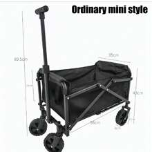 1pc Outdoor Portable Folding Camper, Large Capacity Garden Beach Cart, All Terrain Wheels, Heavy Duty Utility Vehicle With Drink Holder For Shopping, Sports Camping, Outing Vacations And Other Outdoor - Multicolor - View 8
