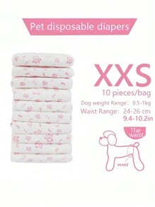 Leak-Proof Dog Diapers, Super Absorbent, Disposable (Similar To Diapers/Pads/Sanitary Napkins/Physiological Pants), 10pcs/Pack For Female Dogs, 12pcs/Pack For Male Dogs, Essential Supplies For Cleaning Up After Both Male And Female Dogs