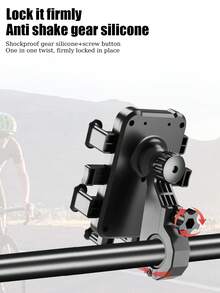 360° Rotating Bike Motorcycle Riding Mobile Phone Stand, Suitable For 5-7.2 Inch Smart Phones, Stable, Easy To Install, Christmas Halloween Gift - Black - View 2