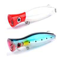 Simulated Fishing Bait Topwater Fishing Lures GT Popper Lures Saltwater Popper Lures Floating Fishing Lures Tuna Popper Lures With 3X Strong Hook Surf Fishing