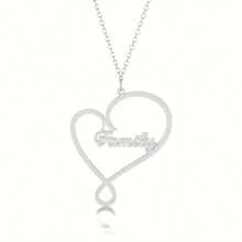 Collar con nombre personalizado Amor eterno Collar con nombre en inglés personalizado para mujer, admite de 1 a 8 letras, regalo familiar