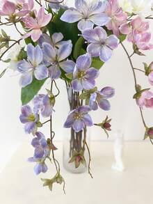 1 pieza Decoración de pared colgante de flor artificial de jazmín llorón para sala de estar, decoración para el hogar, oficina, arreglos florales artificiales como centro de mesa, decoración de jardín al aire libre, boda, cumpleaños, ducha nupcial - Multicolor - Ver 5