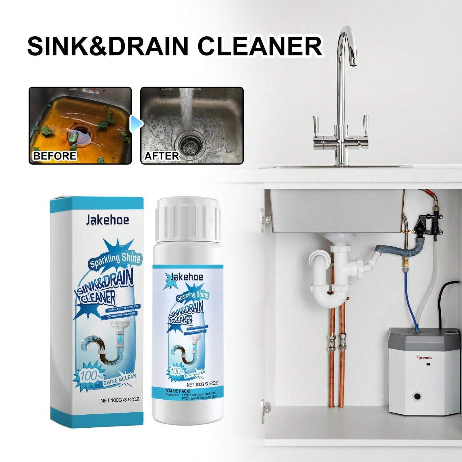 1pc Pipe Dredging Agent Quickly Drains The Kitchen And Bathroom Sewer