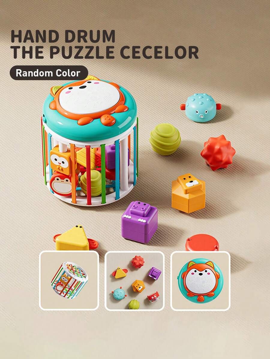 1 件婴儿摇铃手铃玩具，多功能益智忙碌玩具，适合作为送给男孩和女孩的礼物（颜色随机）