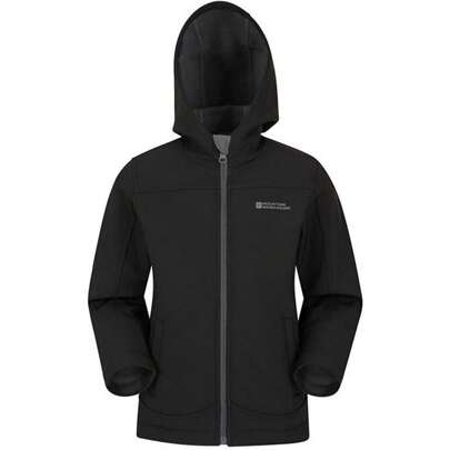 Mountain Warehouse Childrens/Kids Exodus Water Resistant Soft S Jacket (Black)