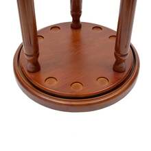 9 Pool Stick Holder, Revolving Billiard Stick Cue Rack, Wood Billiard Cue Rack