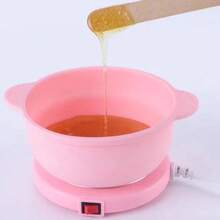 Foldable Silicone Hot Wax Pot Heater Waxing Pot Bivolt - 淺粉色 - 查看 3