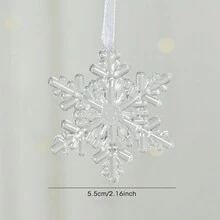 12 件水晶圣诞装饰品用于树装饰 - 悬挂亚克力雪花冰柱装饰带吊坠，适用于冬季仙境吊灯水晶装饰用品 - 彩色 - 查看 9