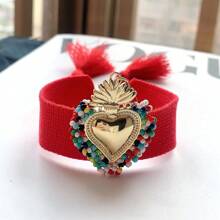 1 chiếc, Vòng tay đèn lồng mắt quỷ mạ vàng 18k cho phụ nữ Trang sức thời trang Trái tim tình yêu Trang sức Valentine, Mẹ, Mẹ, Ngày của Mẹ, Quà tặng - Vòng tay quyến rũ - Xem 6