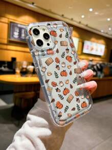 1 Ốp điện thoại TPU chống rơi hình quả bí ngô thông thu đông tương thích với iPhone 7/8/SE2/SE3/IPhone 7 Plus/8 Plus/IPhone X/XS/11/12/13/14/15/16/16promax - Trong sáng - Xem 3