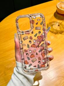 1 Ốp điện thoại TPU chống rơi hình quả bí ngô thông thu đông tương thích với iPhone 7/8/SE2/SE3/IPhone 7 Plus/8 Plus/IPhone X/XS/11/12/13/14/15/16/16promax - Trong sáng - Xem 2