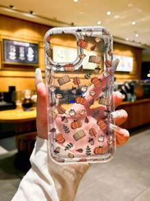 1 Ốp điện thoại TPU chống rơi hình quả bí ngô thông thu đông tương thích với iPhone 7/8/SE2/SE3/IPhone 7 Plus/8 Plus/IPhone X/XS/11/12/13/14/15/16/16promax - Trong sáng - Xem 4