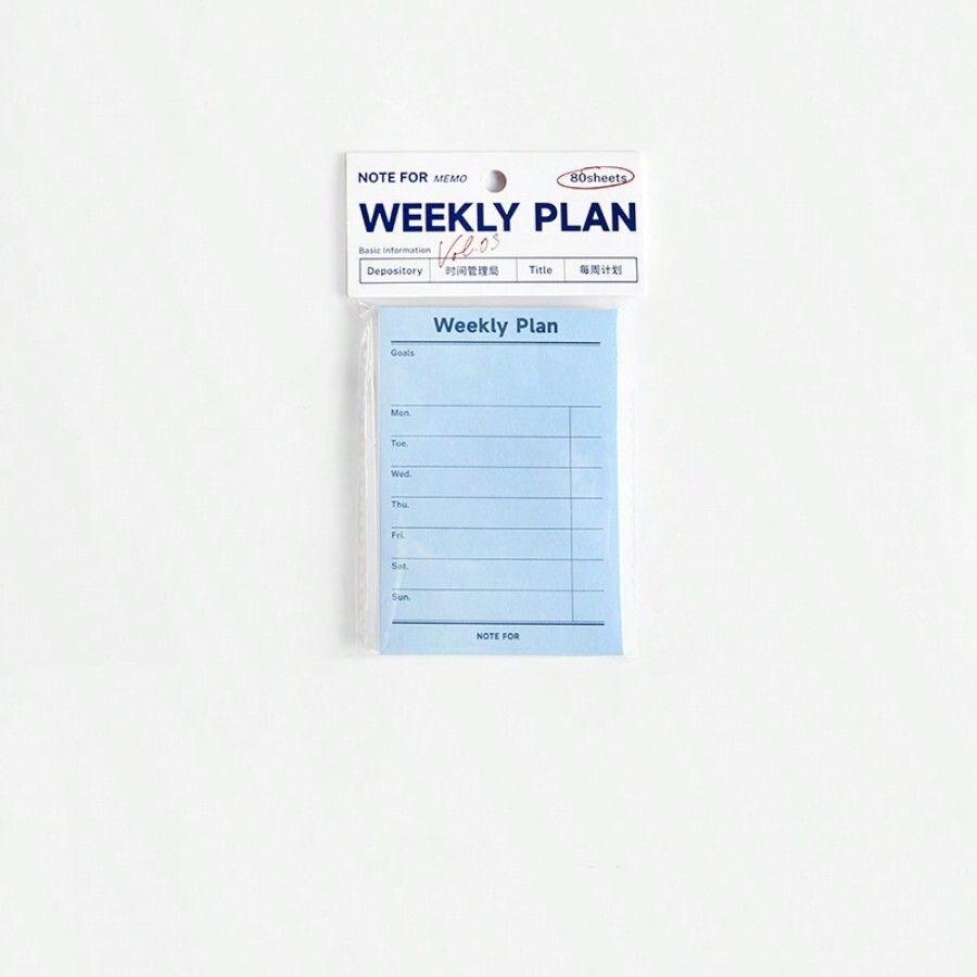 80pcs VintageStyle Time Management Series Memo Pad With Planner, Notes
