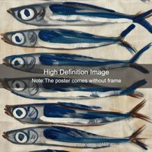 1pc Unframed Retro Sardine Food Kitchen Poster Vintage Still Life Fish Coastal Art Painting Canvas Print Modern Dining Room Restaurant Wall Picture For Dorm Apartment Living Room Home Decoration