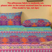 1 vỏ gối chải in họa tiết Bohemian, vỏ gối mềm có khóa kéo, bộ đồ giường phòng ngủ - Xem 7