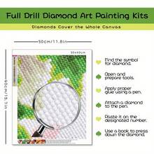 1 件励志名言钻石艺术绘画套装 - 5D 数字绘画，带钻石圆点，11.8x15.7 英寸 - 适合成人和创意人士的放松爱好 - 彩色 - 查看 3