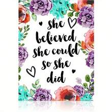 1 件励志名言钻石艺术绘画套装 - 5D 数字绘画，带钻石圆点，11.8x15.7 英寸 - 适合成人和创意人士的放松爱好 - 彩色 - 查看 4