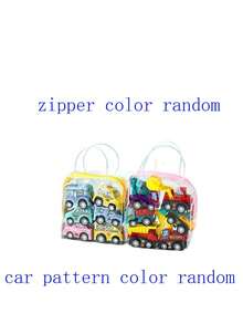 2 袋儿童玩具车，包括工程车、惯性滑行车和婴儿智力开发玩具，每袋 6 辆汽车、拖车、车库玩具、救护车玩具