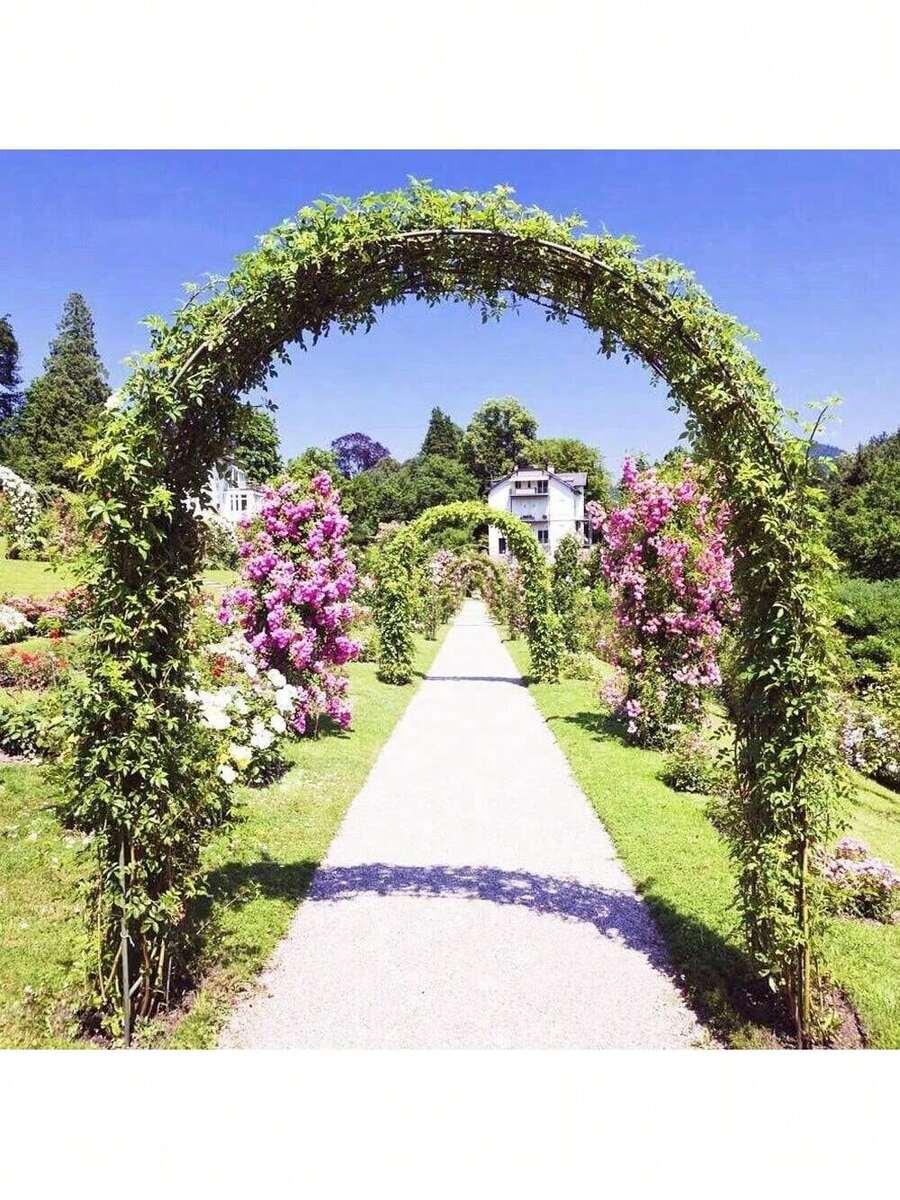 Metal Garden Arch Gothic Arbor Climbing Rose Plants Outdoor Archway Trellis 8ft - 1 - 查看 1