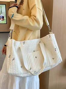 Wickeltasche mit großer Kapazität und Bärengestick, leichter und tragbarer Aufbewahrungsbeutel, Mommy Bag