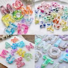 1-3pcs Small, Medium & Large Alphabet Silicone Molds, 26 Letter Crystal Resin Molds For DIY Pendant, Keychain, Water Cup, Backpack Decoration - Multicolor - View 3