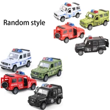 Juguete de coche de policía todoterreno con simulación de inercia para niños, serie de coches modelo, adornos, juguetes educativos y otros regalos festivos [Estilo aleatorio]