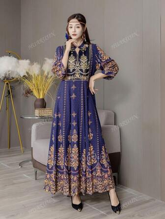 MURRAL Thawing embroidery dress HUARUJIN | SHEIN