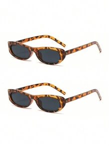 1 buc. Ochelari de soare cu ramă ovală simplă pentru femei, ochelari de soare decorativi în stil european și american retro, casual, stil exterior, stil stradal, potriviți pentru utilizare zilnică și călătorii, accesorii de plajă pentru femei, ochelari de soare pentru vacanță de vară la plajă, în aer liber, călătorii
